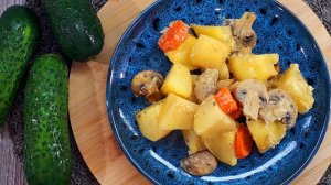 Простое и Вкусное Блюдо для Обеда или Ужина - Запечённая Картошка с Грибами в Сметане.