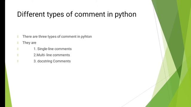 Python ppt [comments in python ]