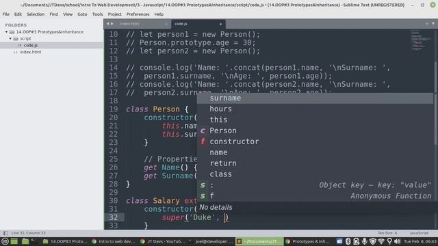 Lessons on Prototypes and Inheritance in Javascript 2022 #Javascript