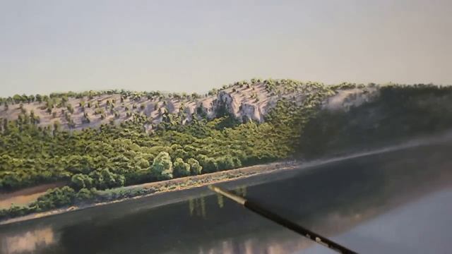 Мастер-класс по живописи маслом. Пишем воду, отражение в воде, деревья, небо, рыбацкий мостик смотреть онлайн