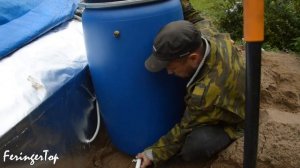 Чтобы НЕ НОСИТЬ воду в баню под землёй сделал ПРОСТОЙ водопровод