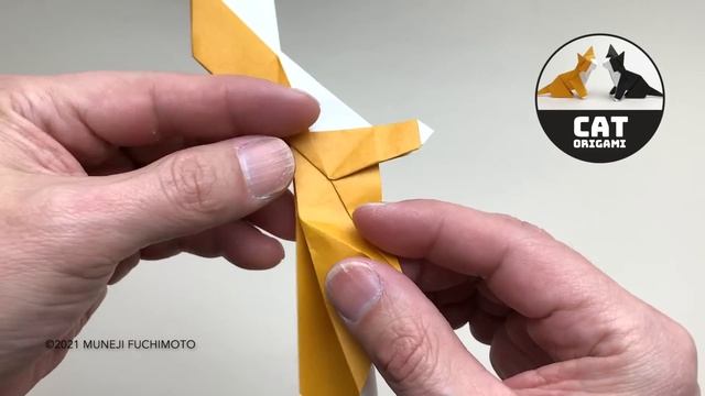 「折り紙」ネコ（cat origami）の折り方 смотреть онлайн