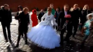 Красная площадь,свадьба.Red Moscow wedding tradition