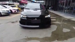 Фары ауди стайл Demon Eyes на Mitsubishi Lancer X лансер 10