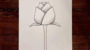 tezda va chiroyli gul rasmini chizish