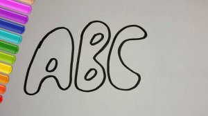 Как нарисовать букву А B C? Учимся рисовать красочные буквы A B C вместе!