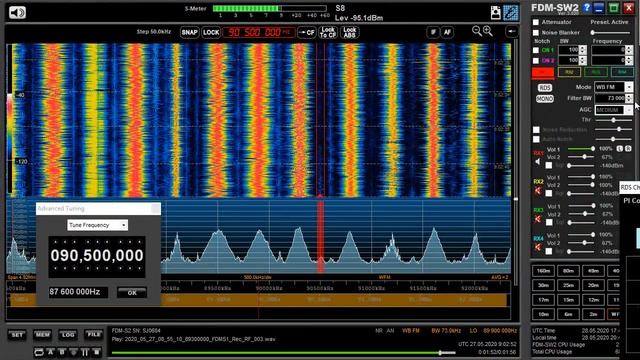 27.05.2020 09:00UTC, [Es], Две станции на 90.5МГц