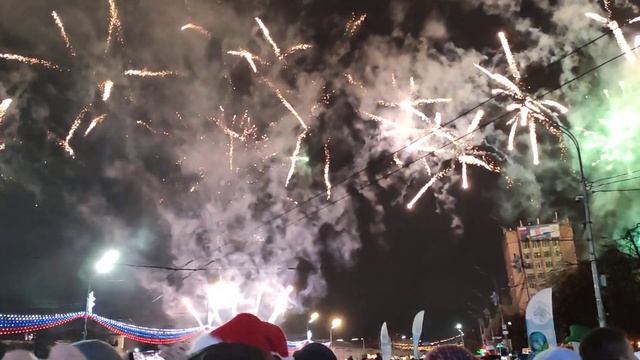 Рязань 2020, 1 января, салют на площади Ленина