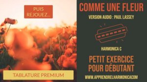 Comme une fleur - Harmonica C - Tablature Premium