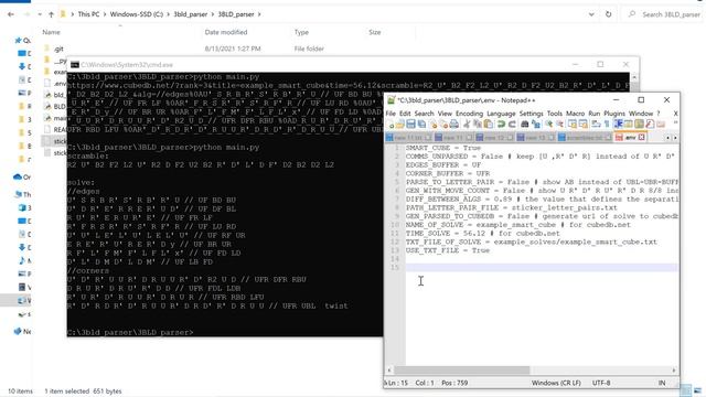How to use Rubik's cube 3BLD Parser смотреть онлайн