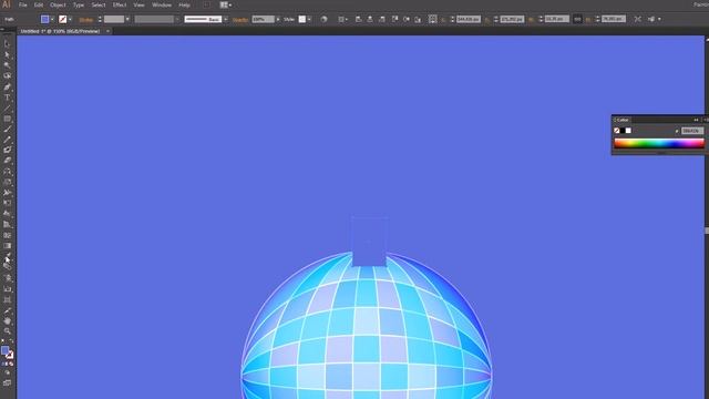 РИСУЕМ Диско Шар в Illustrator | блики, сетчатый градиент, переход
