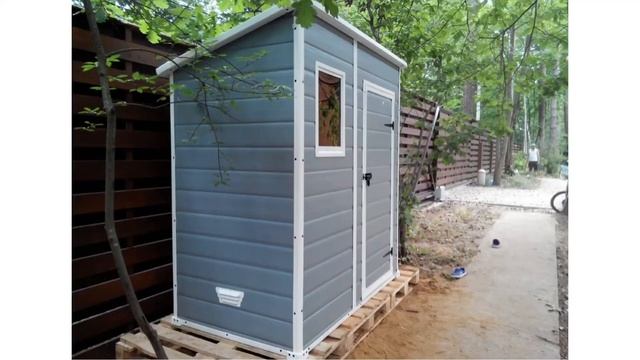 Обзор пластикового сарая Manor 6x4 ft односкатная крыша смотреть онлайн