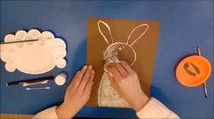 "НЕТРАДИЦІЙНЕ" МАЛЮВАННЯ "ЗАЙЧИК" (Unconventional painting with the paper “Rabbit”)