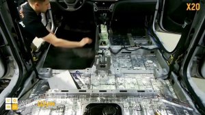 Шумоизоляция пола с арками Hyundai Elantra AD в уровне Экстра. АвтоШум.