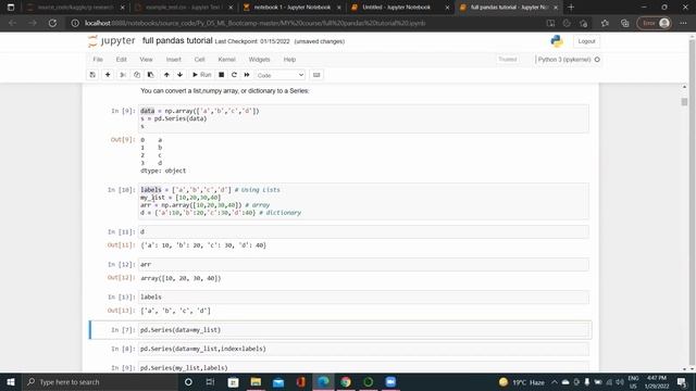 Pandas Tutorial Part 1 :Introduction of Pandas :Pandas Series :Create Series: Indexing & Selection