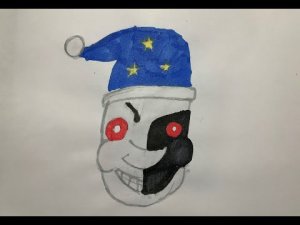 Рисуем Аниматроника ЛУНА из FNAF Security Breach