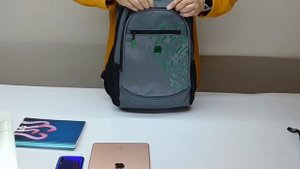 la victoire shop/N717-GRY Стильный рюкзак c USB зарядкой，городской и школьный