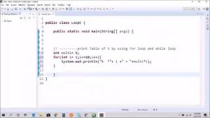 Print table in java | table using loops|Java program for beginners