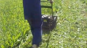 Роторная косилка из газонокосилки