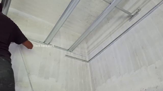 A New And Very Easy Way To Install Gypsum Board Decor | ജിപ്സം സീലിങ് ചെയ്യുന്ന പുതിയ രീതി | Drywal