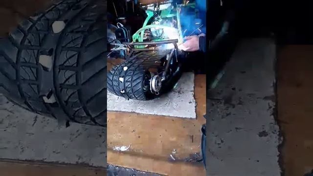 Самодельный снегоход.
