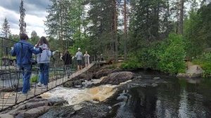 Водопады Ахинкоски.  Карелия.