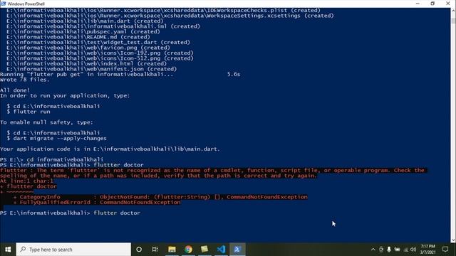 How to create a flutter App or project in windows 10(Flutter bangla tutorial)