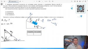 С вершины наклонной плоскости из состояния покоя скользит с ускорением брусок массой m - №23334