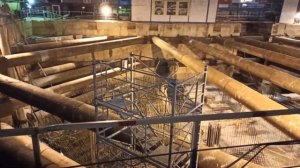 Строительство метро в Москве | Станция Окружная котлован строительства нового вестибюля станции