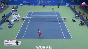 2017 WTA Ухань • 1-й раунд Цян Ван -Слоан Стивенс . Обзор матча