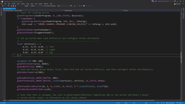 OpenGL - draw a triangle