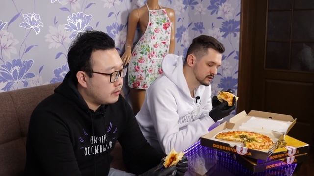Трёхэтажная пицца "Добрыня" - самая сырная пицца Ташкента | Обзор доставки еды