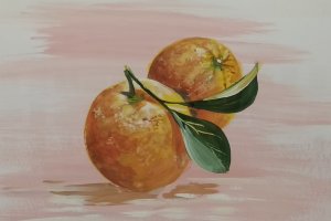 АПЕЛЬСИНЫ. Как подобрать цвет. Полный видеоурок по живописи.