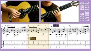 Yesterday Once More / The Carpenters (Guitar) [Notation + TAB]