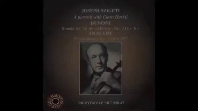 Joseph Szigeti plays Mozart Divertimento No  15 KV  287 Movement 4   Adagio