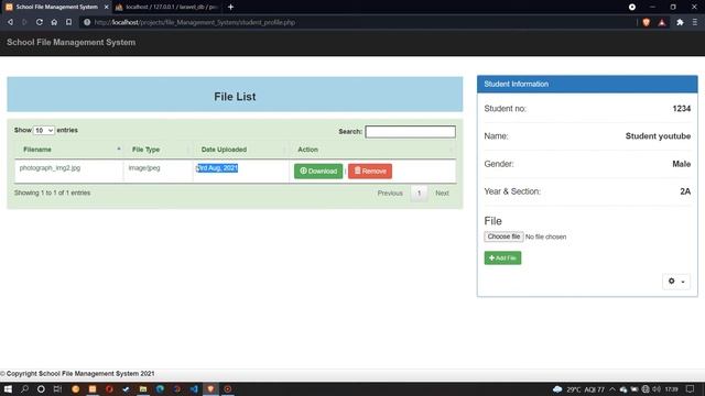 File Management System in PHP MySQL With Source Code | Free Download | PHP Project + Source Code