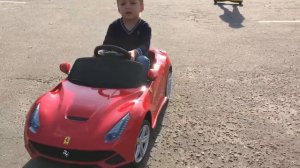 НОВАЯ МАШИНА Ferrari New Cars Kids Car Race ЭЛЕКТРОМОБИЛЬ и ГИРОСКУТЕР Гонки Машинки Детей