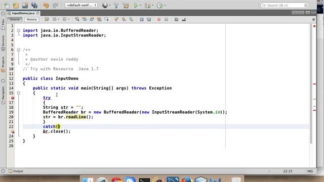 10.6 Exception Handling in Java Practical Part 4.1 Try with Resources