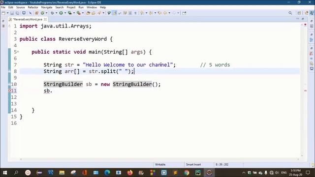 Java Program 13 in Telugu (Reverse Every Word in a String) by Kotha Abhishek смотреть онлайн