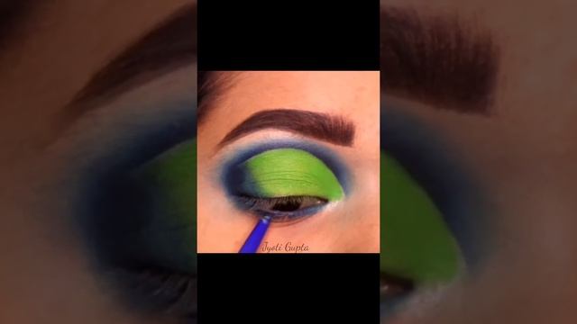Blue green cut crease eyes makeup смотреть онлайн