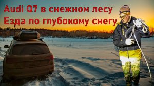 Audi Q7 в снежном лесу | Езда по глубокому снегу