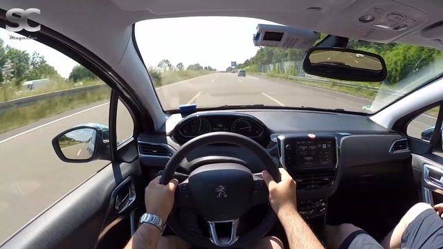Peugeot 2008 1.6 BlueHDi (2015) on German Autobahn - POV Top Speed Drive смотреть онлайн