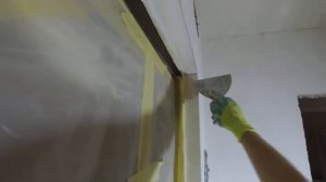 Шпаклевание узкого Откоса входной двери. 2-слой. Мультифиниш рулит.