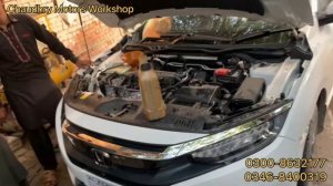 Applied For Honda Civic 2022 Model | Fast Engine Oil Totel 0.20 Change | Chaudhry Motors Workshop
