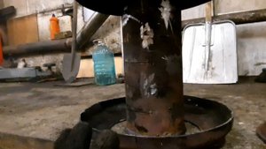 Установка вентилятора наддува в печь на отработке