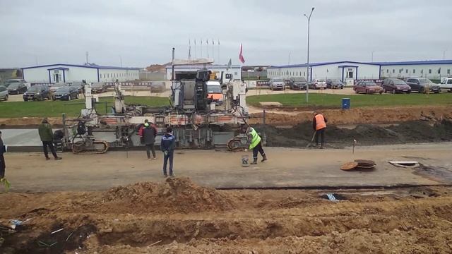 Бетонные дороги БНБК.Центральный въезд. КПП 1 смотреть онлайн