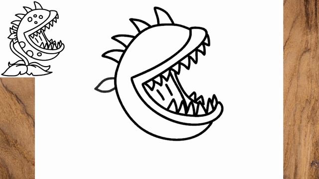 How to draw Chomper from Plants vs Zombies 1 pvz1 step by step смотреть онлайн