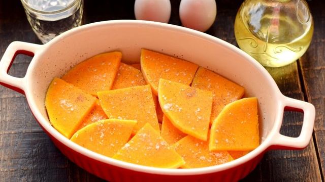 Запеченная тыква с брынзой