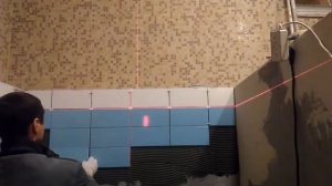 Укладка плитки в бассейне! Укладка плитки сверху вниз!