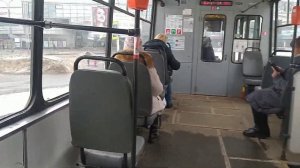 Санкт-Петербург, трамвай ЛВС-97К б. 1028, маршрут 25 (ул. Я. Гашека - ст. м. Купчино), 14.03.2023 г